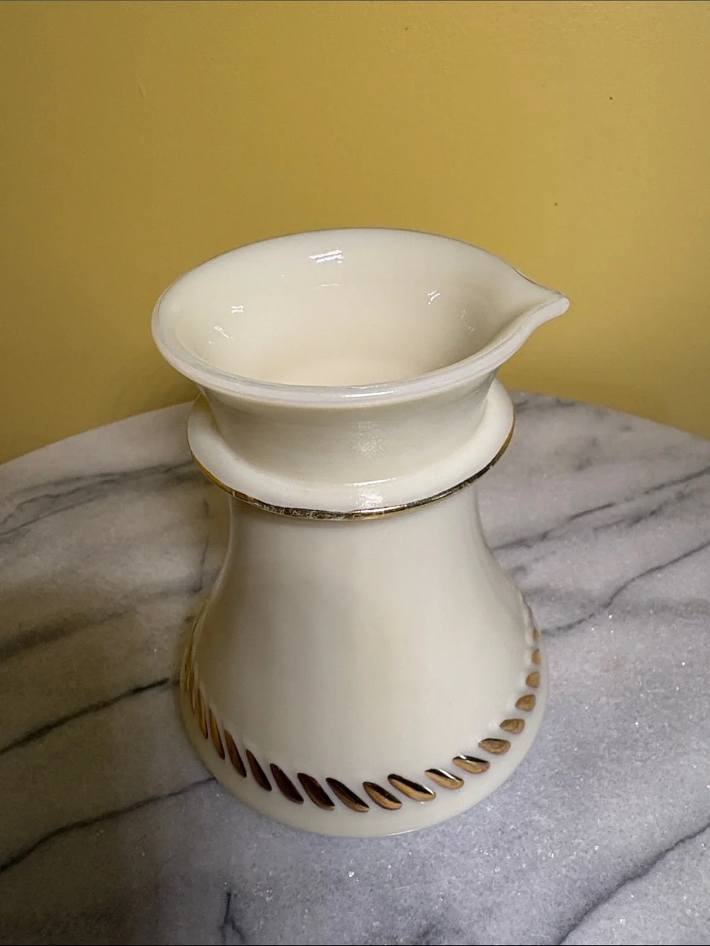 Vintage Wheatonware creamer made from ivory custard glass